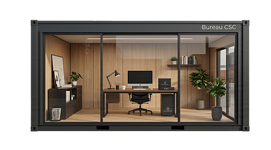 CSC Containers - Aménagement conteneur bureau et espace habitable Aménagement de conteneur habitable en bureau professionnel par CSC Containers