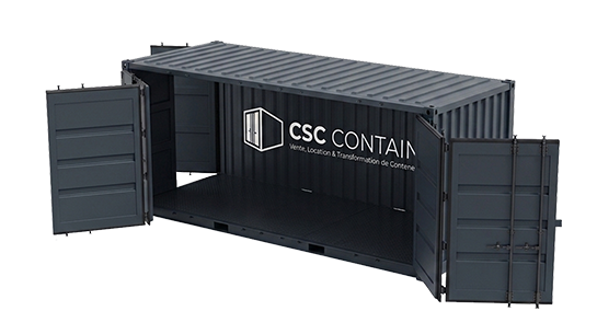 CSC Containers - Conteneur 20 pieds Open Side Conteneur maritime 20 pieds Open Side CSC Containers avec ouverture latérale totale