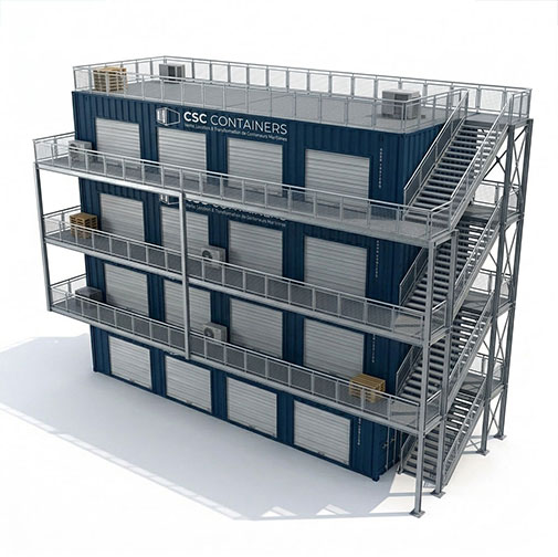 CSC Containers - Solution Box de Self-Stockage Conteneur de self-stockage CSC Containers sécurisé pour box de stockage
