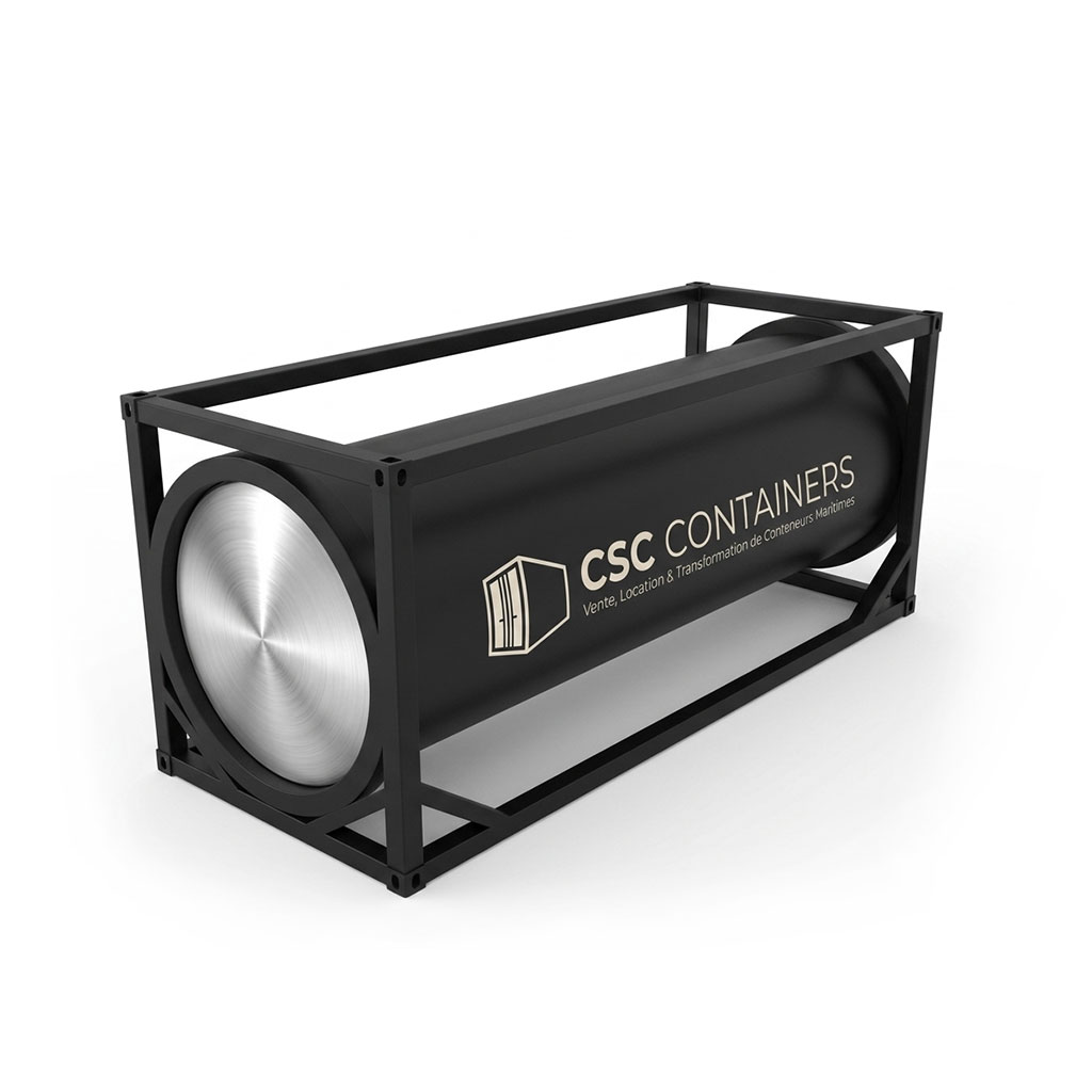 Container citerne tank 20 pieds CSC Containers ISO inox pour liquides alimentaires chimiques dangereux vente location France